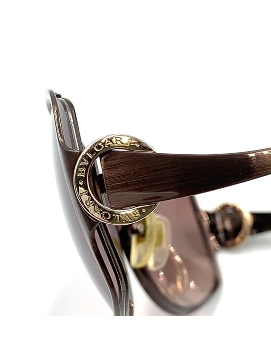 Bvlgari Circle Motif Acetate Metal Brown Sunglasses Gold BV Eyewear main image 7